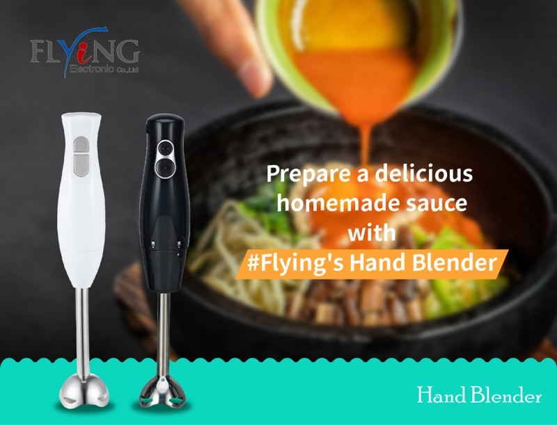 prepare a delicious homemade sauce with flying's hand blender